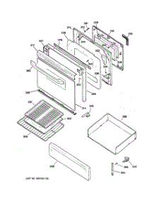 04 - Door & Drawer Parts parts for Ge Range JGBP28EEH1BB from AppliancePartsPros.com
