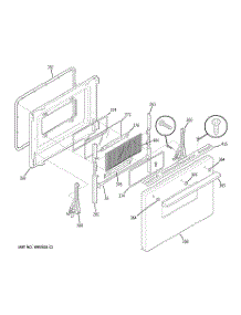 04 - Door parts for Ge Range JCS57F2WW from AppliancePartsPros.com