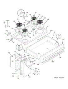 02 - Cooktop parts for Ge Range JCP67F2WW from AppliancePartsPros.com