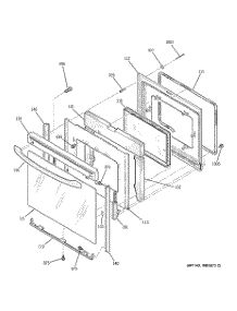 04 - Door parts for Ge Range JBP83HH1BB from AppliancePartsPros.com