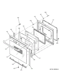 04 - Door parts for Ge Range JBP24EH1BB from AppliancePartsPros.com
