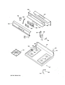 02 - Control Panel & Cooktop parts for Ge Range JGBP28BEH3CT from AppliancePartsPros.com