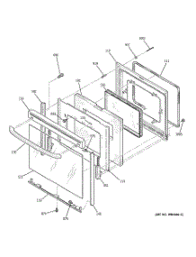 04 - Door parts for Ge Range JBP67DH2WH from AppliancePartsPros.com