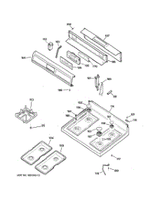 02 - Control Panel & Cooktop parts for Ge Range JGBP99WEH1WW from AppliancePartsPros.com