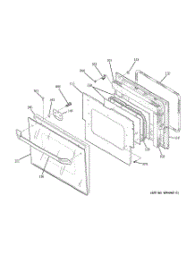 03 - Door parts for Ge Range JMP28BD2CT from AppliancePartsPros.com