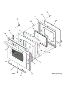 04 - Door parts for Ge Range JBP99TH1WW from AppliancePartsPros.com