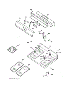 02 - Control Panel & Cooktop parts for Ge Range JGBS23WEH1WW from AppliancePartsPros.com