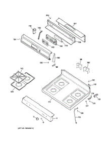 02 - Control Panel & Cooktop parts for Ge Range JGBP26CEH1CC from AppliancePartsPros.com
