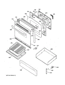 04 - Door & Drawer Parts parts for Ge Range JGBP26CEH1CC from AppliancePartsPros.com
