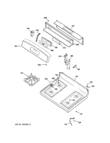 02 - Control Panel & Cooktop parts for Ge Range JGBP28GEH1SS from AppliancePartsPros.com