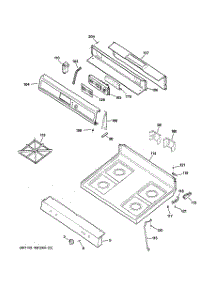 02 - Control Panel & Cooktop parts for Ge Range JGBP24BEH1WH from AppliancePartsPros.com