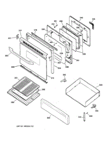 04 - Door & Drawer Parts parts for Ge Range JGBP33WEH1WW from AppliancePartsPros.com