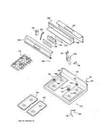 02 - Control Panel & Cooktop parts for Ge Range JGBP80WEH1WW from AppliancePartsPros.com