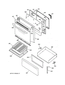 03 - Door & Drawer Parts parts for Ge Range JBP21BH1WH from AppliancePartsPros.com