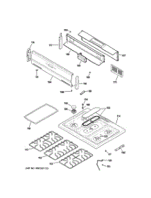 02 - Control Panel & Cooktop parts for Ge Range JGBS10WEH1WW from AppliancePartsPros.com