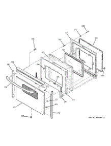 04 - Door parts for Ge Range JBP67SH1SS from AppliancePartsPros.com