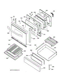 04 - Door & Drawer Parts parts for Ge Range JGBP85CEH1CC from AppliancePartsPros.com