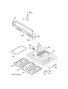 02 - Control Panel & Cooktop parts for Ge Range JGBS09PEH1WW from AppliancePartsPros.com
