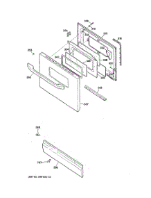04 - Door & Drawer Parts parts for Ge Range JGBS09PEH1WW from AppliancePartsPros.com