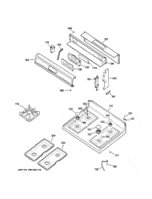 02 - Control Panel & Cooktop parts for Ge Range JGBP35DEH1CC from AppliancePartsPros.com