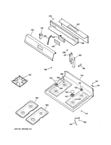 02 - Control Panel & Cooktop parts for Ge Range JGBS24BEH1CT from AppliancePartsPros.com