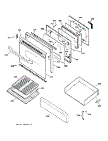 04 - Door & Drawer Parts parts for Ge Range JGBP35GXH1WW from AppliancePartsPros.com