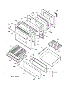 04 - Door & Drawer Parts parts for Ge Range JGBP90MEH1BC from AppliancePartsPros.com
