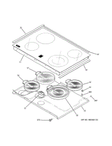 02 - Cooktop parts for Ge Range JS998KH1CC from AppliancePartsPros.com