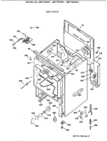 02 - Body Parts parts for Ge Range JBP79AW1 from AppliancePartsPros.com
