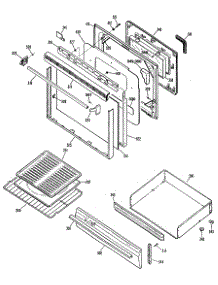 03 - Section3 parts for Ge Range JGBP33WES1 from AppliancePartsPros.com