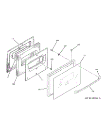 03 - Door parts for Ge Range JSS26BD2BB from AppliancePartsPros.com