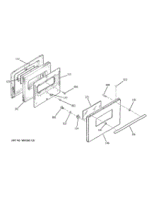 03 - Door parts for Ge Range JSS16PD2WH from AppliancePartsPros.com