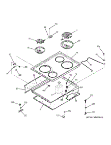 02 - Cooktop parts for Ge Range JDP36BW6WH from AppliancePartsPros.com