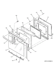 04 - Door parts for Ge Range JBP67WH1WW from AppliancePartsPros.com
