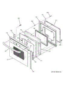04 - Door parts for Ge Range JBP78GH1SS from AppliancePartsPros.com