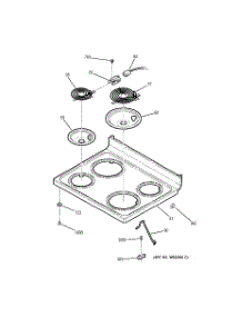 02 - Cooktop parts for Ge Range JBP24DH1CT from AppliancePartsPros.com