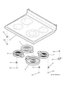 02 - Cooktop parts for Ge Range JBP69WH1WW from AppliancePartsPros.com