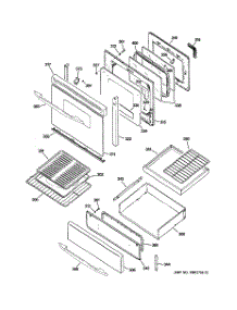 04 - Door & Drawer Parts parts for Ge Range JGB920TEF1WW from AppliancePartsPros.com