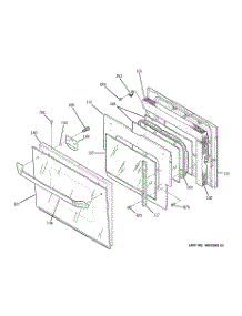 03 - Door parts for Ge Range JMS08BD2CT from AppliancePartsPros.com