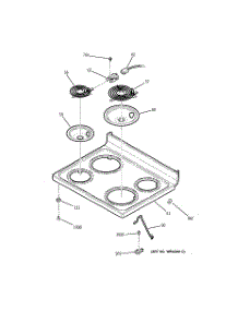 02 - Cooktop parts for Ge Range JBP24BB2CT from AppliancePartsPros.com