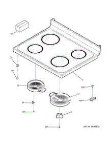 02 - Cooktop parts for Ge Range EER3000D01BB from AppliancePartsPros.com