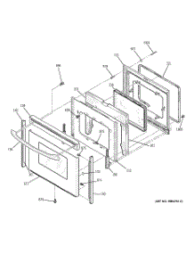 04 - Door parts for Ge Range JBP78GD2SB from AppliancePartsPros.com