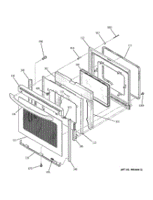 04 - Door parts for Ge Range JBP69WF3WW from AppliancePartsPros.com