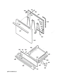 04 - Door & Drawer Parts parts for Ge Range JGBS04PPA1WW from AppliancePartsPros.com