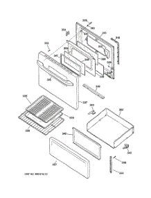 03 - Door & Drawer Parts parts for Ge Range JBS26C4WH from AppliancePartsPros.com