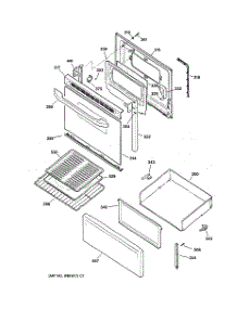 03 - Door & Drawer Parts parts for Ge Range JBS23BD2WH from AppliancePartsPros.com