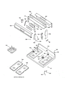 02 - Control Panel & Cooktop parts for Ge Range JGBP35BEA9BB from AppliancePartsPros.com