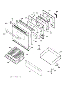 04 - Door & Drawer Parts parts for Ge Range JGBP32SEF2SS from AppliancePartsPros.com