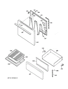 03 - Door & Drawer Parts parts for Ge Range JBS03C3WH from AppliancePartsPros.com