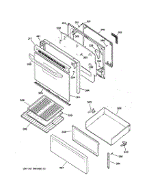 03 - Door & Drawer Parts parts for Ge Range JBP21WC4WW from AppliancePartsPros.com